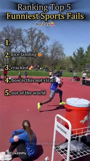 Ranking Top 5 Funniest Sports Fails#shorts
