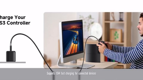 Cable Matters Mini USB to USB C Cable - 3.3ft, 480Mbps Data, 15W Charging, USBC to MiniUSB Cable for Game Controller, Camera, GPS, Dash Cam, Black