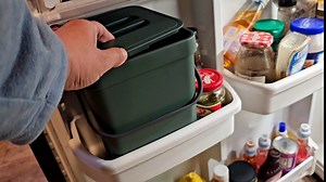 Kitchen Compost Bin, 5L Food Waste Caddy with Removable Lid and Handle, Countertop Kitchen Food Bin, Easy Clean Compost Caddy Easy to Clean & Odour Proof Compost Bin for Kitchen