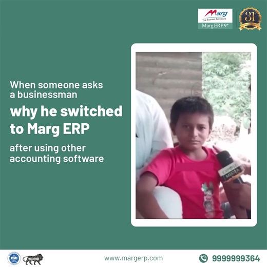 26K views · 171 reactions | The reaction of businessman when asked why they switched to Marg ERP from other accounting software.  Don't make the mistake, be smart, and choose Marg ERP for a seamless business experience.  Book your demo today by giving us a call at 9999999364 or visit www.margerp.com #MargERP #SmartChoice #BusinessTransformation #AccountingSolutions | Marg ERP | Facebook
