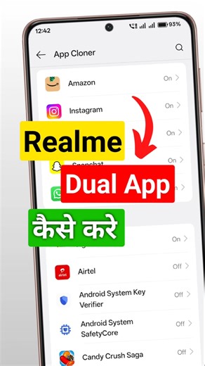 how to create dual apps in realme #dualapps #realme #techshorts