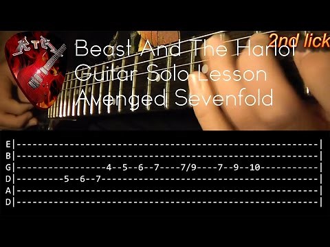 Beast And The Harlot Guitar Solo Lesson - Avenged Sevenfold (with tabs)