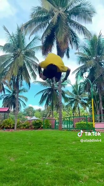 Acrobatic Flips and Handstands in a Scenic Setting