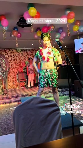 Manhunt International 2024 - Hawaiian Outfit #runway #malepageant #outfit #hawaiian #bahrain🇧🇭