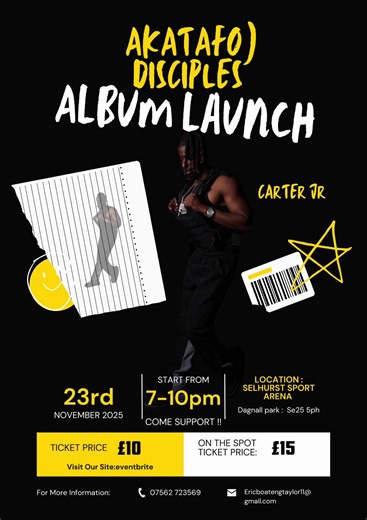 Hey family , im lunching my Album Akatafo) Disciples on 23rd November 2025 , i hope to see everyone there , please Tap the Link in my bio for your tickets 🎟️ #foryoupage❤️❤️ #fyp #ghanatiktok🇬🇭 #CapCut