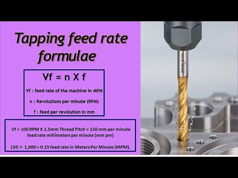 how to calculate feed rate formula || vmc programming || tapping feed rate calculation