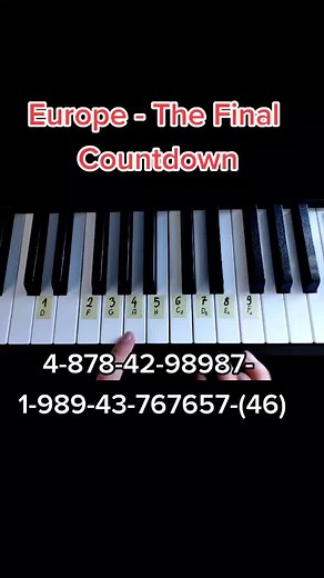 The Final Countdown PIANO TUTORIAL!!!#dc #foryou #dcb #piano #pianolesson #pianolearning #pianotutorial