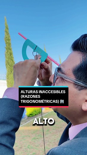 Uso de las razones trigonométricas. Midiendo edificios con ayuda de un clinómetro y razones trigonométricas #maestro #clinometro #clinometer #razonestrigonometricas #alturas #pluviometro #seno #cosen #sen #tan #tangente #aplicacionesmatematicas #matematica #fyp #fypage #triangle