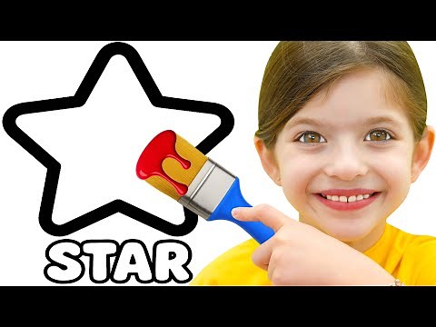 Adel is Painting & Spelling 12 Shapes | Best Learning Video for Toddlers