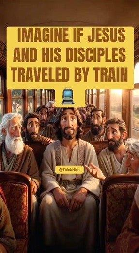 AI REIMAGINES JESUS AND THE DISCIPLES TRAVELING BY TRAIN #shorts
