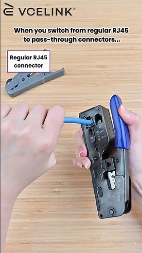 When you switch from regular RJ45 to pass-through connectors...#shorts #rj45connector #cat6 #diy