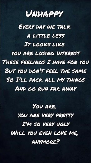 Unhappy - Sorrow_lyrics