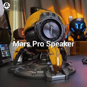 38K views · 471 reactions | GravaStar Bluetooth Speaker. Perfect setup for computer. ✅Zinc alloy shell ✅Two-way speaker system with a passive bass radiator ✅Perfect ambiance with 6 RGB Lights | GravaStar | Facebook