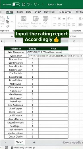 Calculate Performance Reports in Excel #excel #spreadsheetsoftware #microsoftexcel