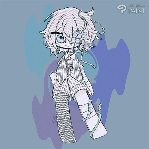フリーアイコン用！#イラストメイキング #オリキャラ