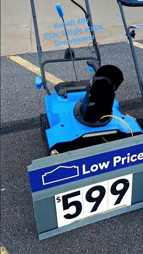 Kobalt 40v 21 inch single-stage Electric Push Snowblower