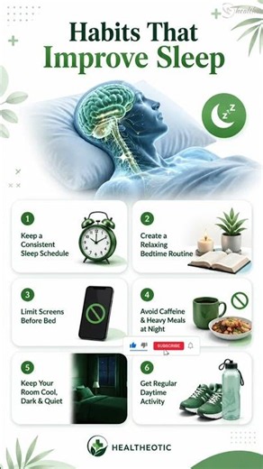 6 Habits That Actually Fix Your Sleep! #sleepbetter #healthtips #lifestyle #insomnia #shorts