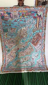 Maqbool Jan, a papier-mâché artist, paints historic Srinagar Map….reportedly it was sold at Rs 1 lakh Video credit by Usman bin Haider | Discover Kashmir