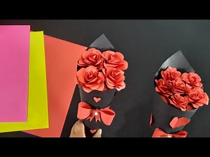 Como hacer un ramo de flores de papel 🌹 PASO a PASO