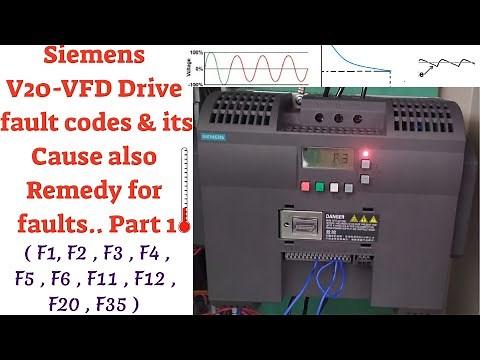 Siemens V20 VFD Drive Fault Codes Explained | Causes & Remedies | Part 1 ⚠️🛠️