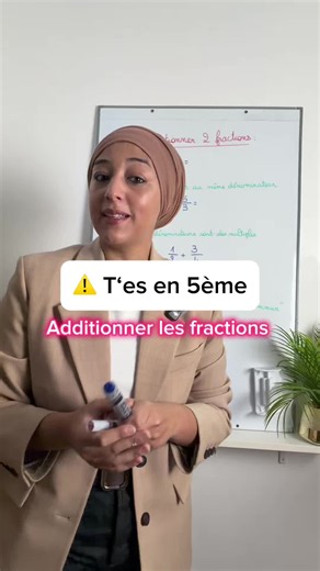 Tu es en 5ème ? On révise les maths ensemble. Au programme : comment additionner deux fractions. #5eme #fractions #mathématiques #révisions #additions