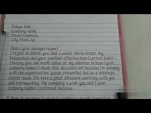 How to write resignation letter (sample).