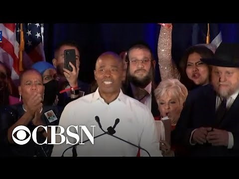 Eric Adams delivers NYC mayoral victory speech