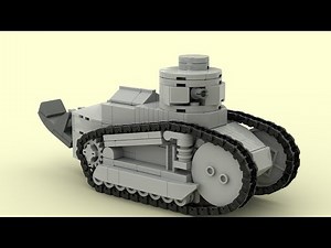 Lego Renault FT-17 WW2 French Tank Mini Vehicles (Tutorial)