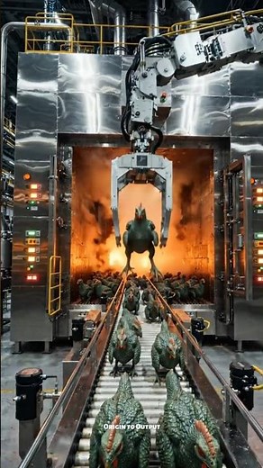 Alien chicken factory process #business
