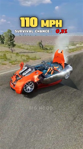 Bugatti Veyron vs giant potholes 🫣🫣🫣 #beamngdrive #beamng #gaming