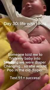 Does you baby always pooooop in a new diaper? Try tricking them and save a diaper 😂😂 It worked about 50 % of the time. Lol i will take those odds… cuz with twins… that meant 100% . #pottytraining #diapers #newborn #preemiestrong #identicaltwins | The Johnson Family