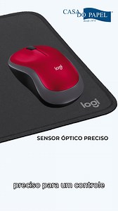 1K views | Mouse Logitech M185 O Mouse sem fio Logitech M185 é fácil de usar, confortável e compacto, permitindo que você trabalhe em qualquer lugar, basta conectar o receptor em uma porta USB em seu dispositivo. Disponível nas cores cinza e vermelho Escolha por onde comprar, lojas, fone, Whats ou site. | Casa do Papel | Facebook