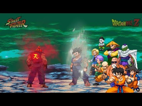 Akuma vs Gohan & Z Fighters l All Transformation l Street Fighter X Dragon Ball