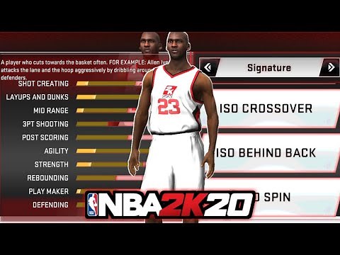 NBA2K20 MICHAEL JORDAN BUILD | BEST SIGNATURE STYLE , ISO & DUNK PACKAGE ANIMATION