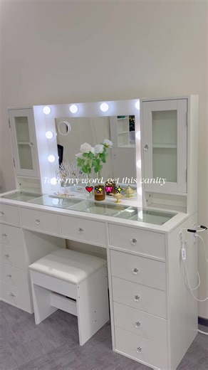 DIY Vanity Desk with Mirror