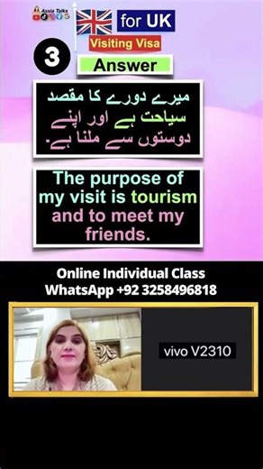 UK Visiting Visa Interview Answers and Questions