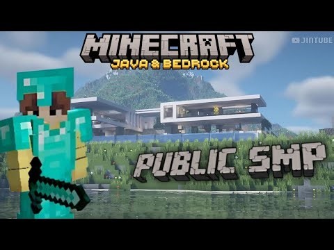 Building A Manision IN THIS PUBLIC SMP JAVA+ BEDROCK EDITION MINECRAFT