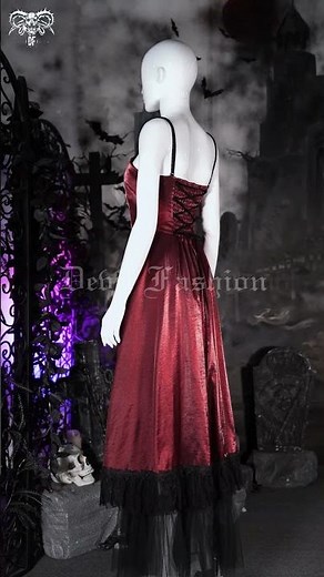 Gothic Red Prom Dress