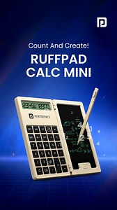4.2K views · 27 reactions | Be calculating with every word you’re writing on the Ruffpad Calc Mini! - Rewritable LCD writing pad - Foldable and portable design - Versatile tool for everyone Visit www.portronics.com and shop now. #portronics #ruffpadcalcmini #PortronicsIndia | Portronics | Facebook