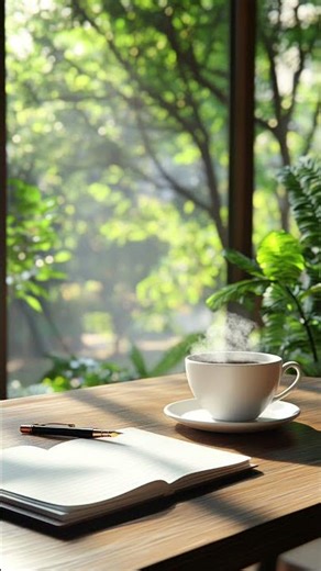 Need Deep Focus? 🌿 Spring Forest Café Jazz Piano ☕ #Shorts