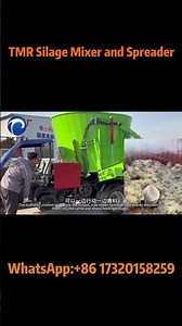 TMR Silage Feed Mixing & Spreading Truck in Action | Efficient Livestock Feeding#silage