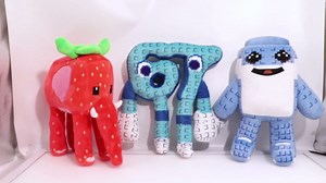 67 Plush Toy 10 Inches Soft Stuffed Number Character Inspired By Steal A Brainrot – Cute Blue Pixel-Style Plushie for Kids and Collectors (A-Number-67)