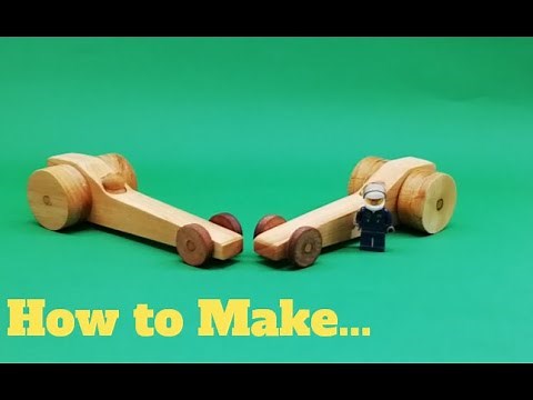 How to make a Wooden Toy Dragster / Drag Racer From Recycled Wood - Free Plans