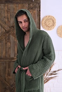 Luxury Men's Robe, 0 Organic Cotton Loungewear - Etsy