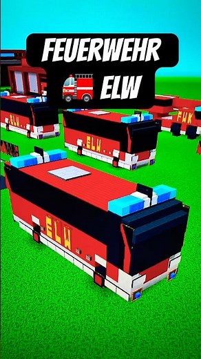 🚒 Minecraft Feuerwehr ELW Tutorial – Einsatzleitwagen selber bauen! | Minecraft Fahrzeug Tutorial