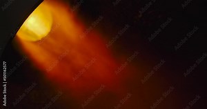 bright fire bursts from the rocket engine nozzle