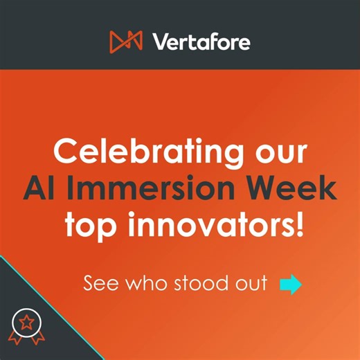 Last week, we hosted AI Immersion Week at Vertafore, and our teams discovered the many ways AI can help improve our workflows and processes. ✨And a few people stood out in the pack….​ Let’s hear it for our AI top innovators, who brought their bold ideas to life! Give it up for:​ 🚀 AI enthusiast: David DeCamp, Sathish Manthu, and David Smith (Professional Services) for diving into every demo, session, and experiment with passion.​ 💡 Best AI fail to win: Jason Cousino (Customer Support) for turn