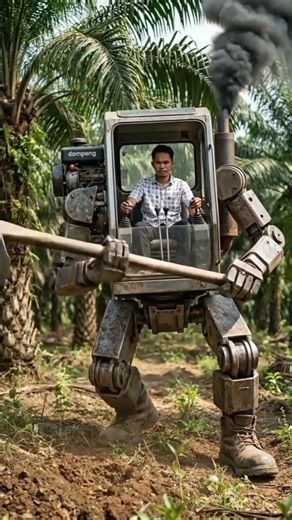 Advanced Farming Robot in Action 🤖🌴