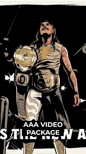 WWE and AAA'S Dominik Mysterio promo had an AEW belt in it. I suppose that's what you get when you have AI making your GFX #wwe #wrestlingtiktok #wrestling #aew #fyp