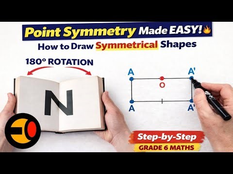 Point Symmetry Made EASY 🔥 | How to Draw Symmetrical Shapes (Step-by-Step)